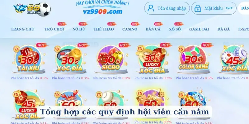 Tổng hợp các quy định hội viên cần nắm