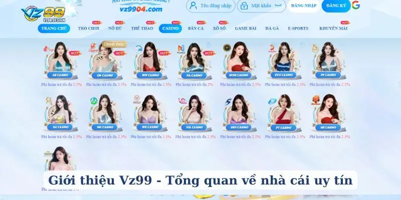 Giới thiệu Vz99 - Tổng quan về nhà cái uy tín