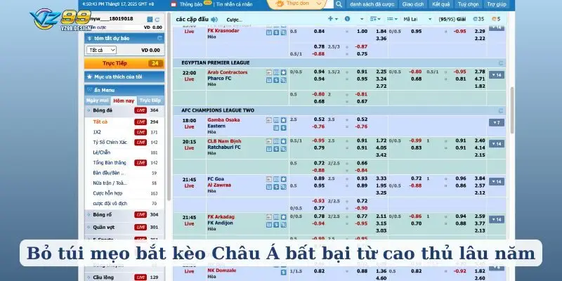 Bỏ túi mẹo bắt kèo Châu Á bất bại từ cao thủ lâu năm