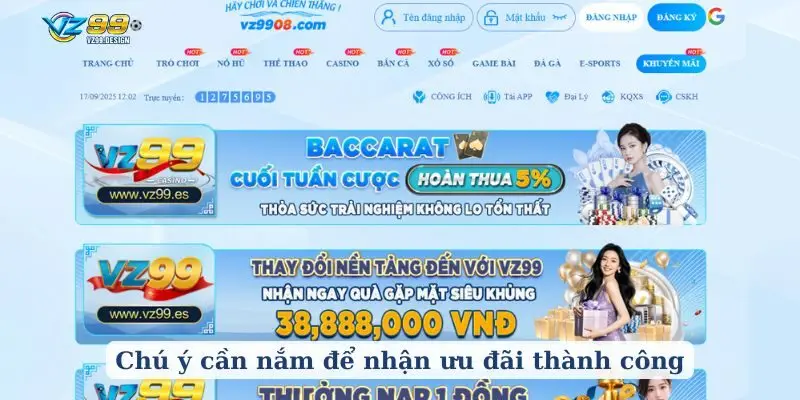 Chú ý cần nắm để nhận ưu đãi thành công