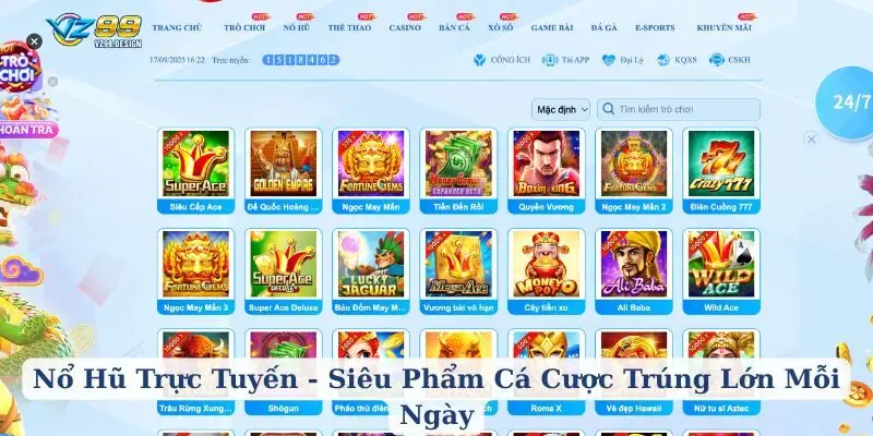 Nổ Hũ Trực Tuyến - Siêu Phẩm Cá Cược Trúng Lớn Mỗi Ngày